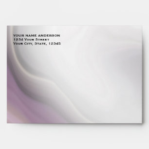 Soft Misty Plum Purple Marble Envelope