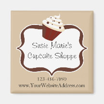 Soft Mocha Stripes Personalised Cupcake
