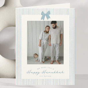 Soft modern hanukkah photo greeting Card