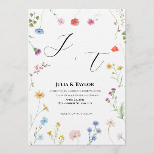Soft Multicolor Floral Invitation
