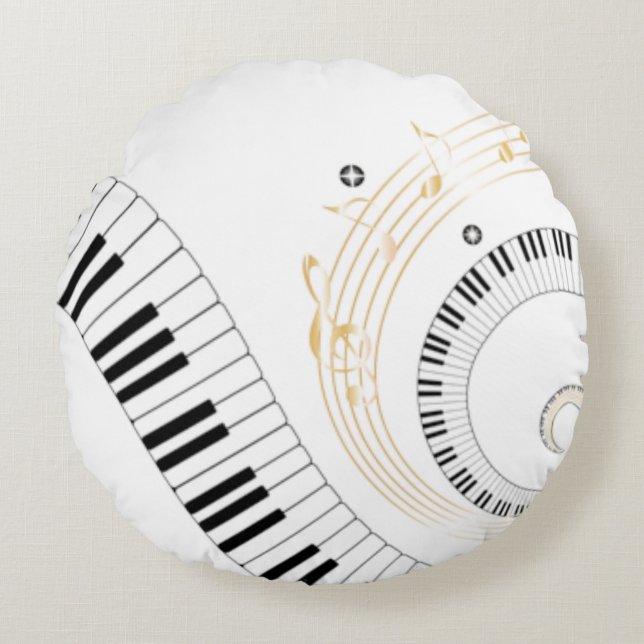 Soft Music Round Cushion (Front)