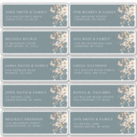 Soft Muted Earthy Tone Floral  Guest Name Address