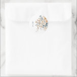Soft Muted Earthy Tone Floral Watercolor Wedding Classic Round Sticker<br><div class="desc">Elevate your special day with this elegant watercolor wedding envelope seal stickers, featuring a harmonious blend of muted pastels such as peach, beige, dusty blue, and soft greens. The delicate floral design creates a serene, natural aesthetic, perfect for couples seeking a romantic and timeless look with a warm, earthy touch....</div>