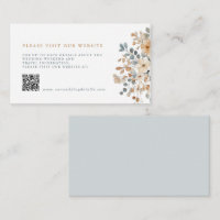 Soft Muted Earthy Tone Floral Wedding Details QR