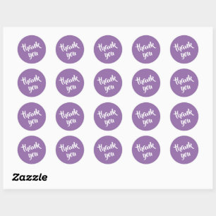 Soft Muted Lavender Thank You  Round Sticker