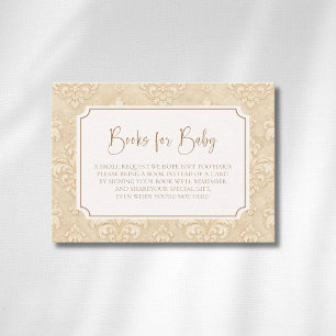 Soft Natural Brown Ornament Gold Books For Baby Enclosure Card