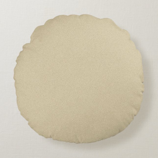 Soft Natural Sand Background Round Cushion (Front)