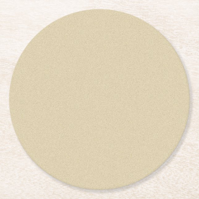 Soft Natural Sand Background Round Paper Coaster (Front)
