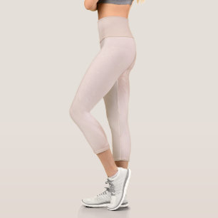 Soft Neutral Abstract  Capri Leggings