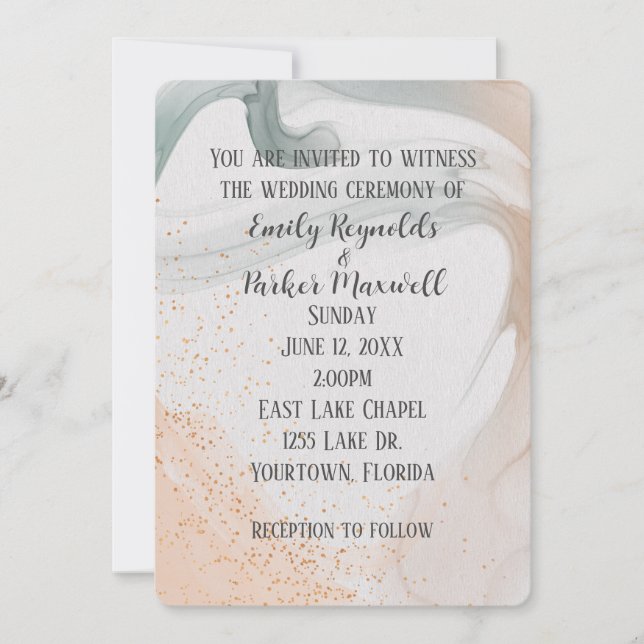 Soft Neutral Abstract Design  Invitation (Front)