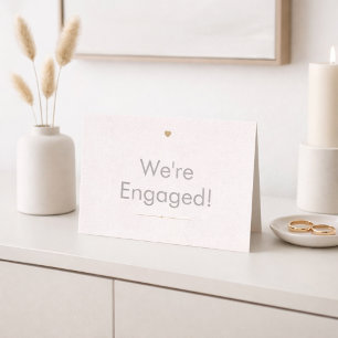 Soft Neutral Engagement Reveal Enclosure Card