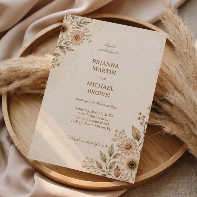Soft Neutral Floral Invitation (Creator Uploaded)