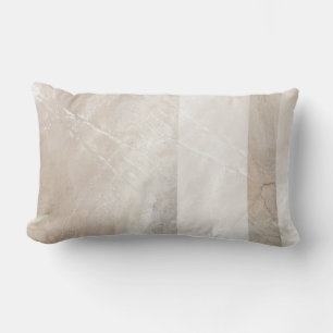 Soft neutral geometric stripe abstract lumbar cushion