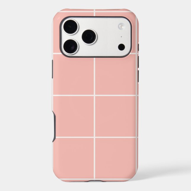 Soft Neutral Grid Pattern Minimal Check Design (Back)