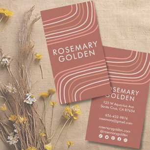 Soft Neutral Lines Minimalist Simple Elegant Chic  Business Card