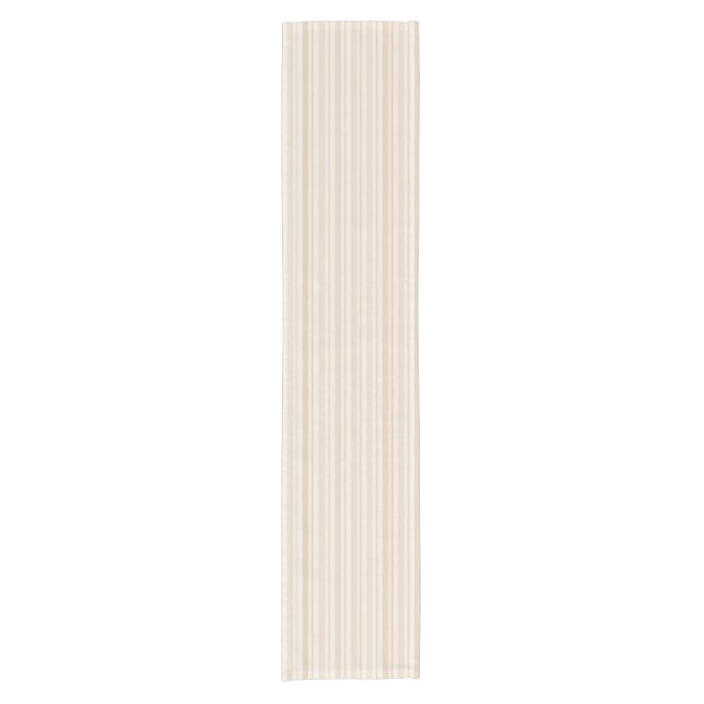 Soft Neutral Stripe Pattern Short Table Runner (Front)