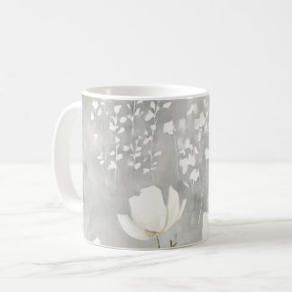 Soft Neutral Watercolor Floral Botanical Design Coffee Mug