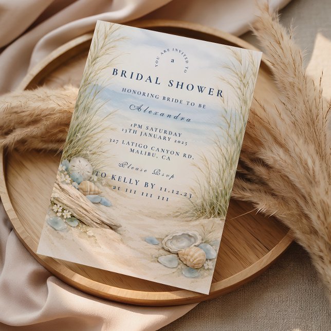 Soft Ocean Blue Bridal Shower Invitation (Creator Uploaded)