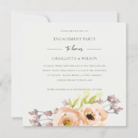 SOFT OFF WHITE BLUSH PINK PEACH FLORAL ENGAGEMENT