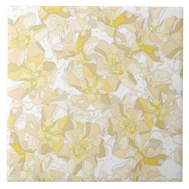 Soft Oleander Flowers Tile (Front)