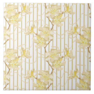 Soft Oleander Flowers Tile