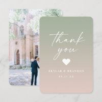 Soft Ombre Leaf Green & Powder Pink Wedding