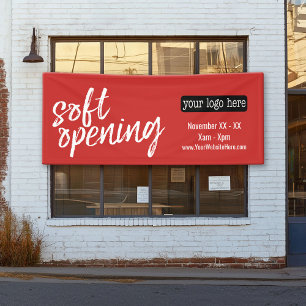 Soft Opening Advertisement - Add Logo and Details Banner