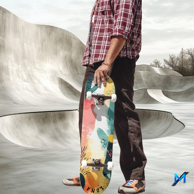 Soft Organic - Pastel Abstract Minimalist Skateboard (Creator Uploaded)