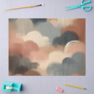 Soft Painterly Clouds Wrapping Paper — Neutral Bru