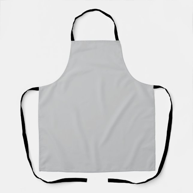 Soft pale Grey Solid Colour Pairs Surrendered Skie Apron (Front)