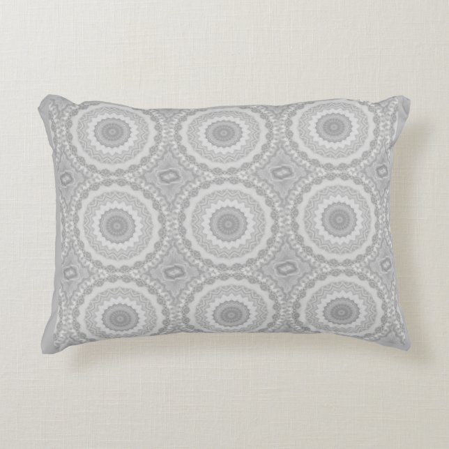 Soft Palette Symetric with Mandalas Pattern  Decorative Cushion (Front)