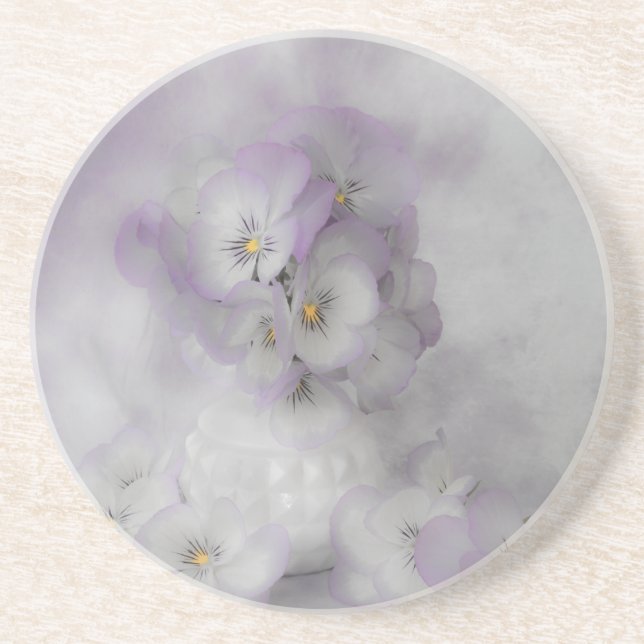 Soft Pansies Coaster (Front)