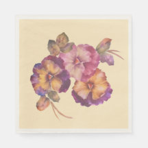 Soft Pansy Floral Napkins | Everyday & Special Occ