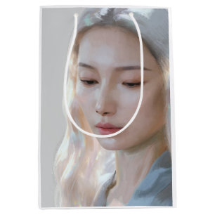 Soft Pastel Aesthetic Woman Fine Art Medium Gift Bag