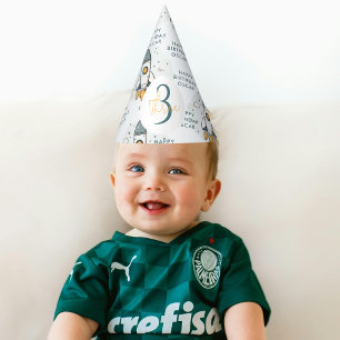 Soft Pastel Beige Rocket Ship  Party Hat