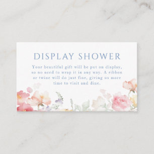 Soft Pastel Bloom Bridal Shower Enclosure Card