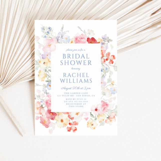 Soft Pastel Bloom Bridal Shower Invitation (Creator Uploaded)