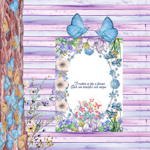 Soft Pastel Blue Blooms Floral Mother's Day Party  Invitation