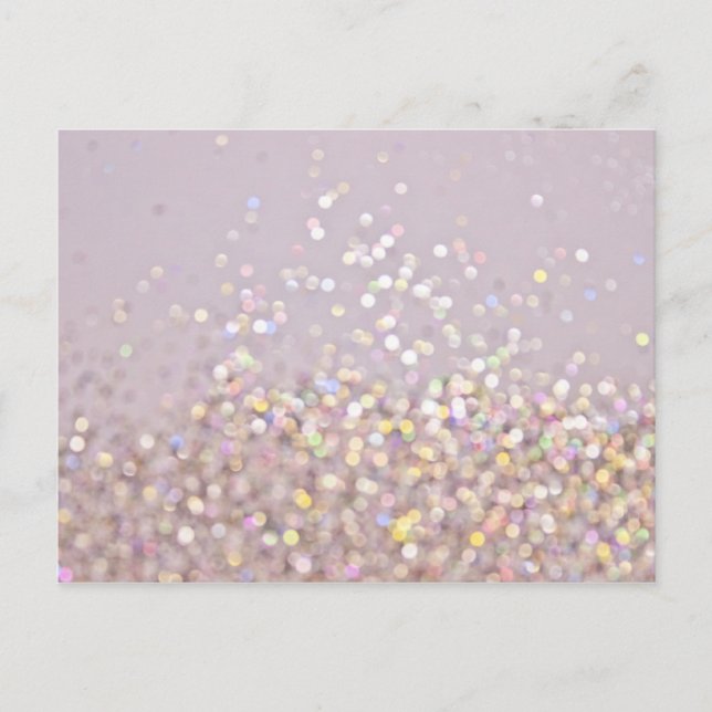 Soft Pastel Bokeh Sparkles Postcard (Front)
