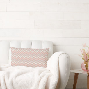 Soft Pastel Chevron Zigzag Pattern Lumbar Cushion
