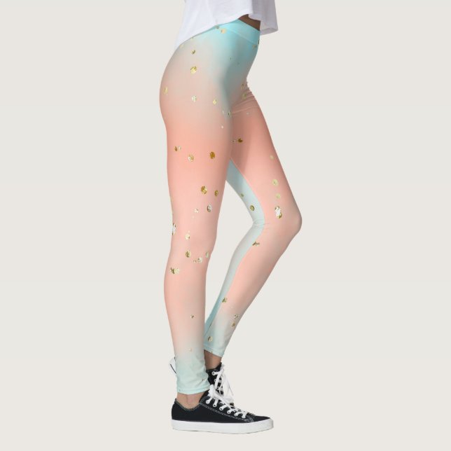 Soft pastel colour All-Over-Print Leggings (Right)