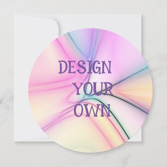 Soft Pastel Design Your Own Invitation (Front)