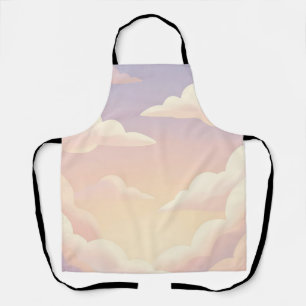 Soft Pastel Dreamy Clouds Lavender Pink Sky Apron