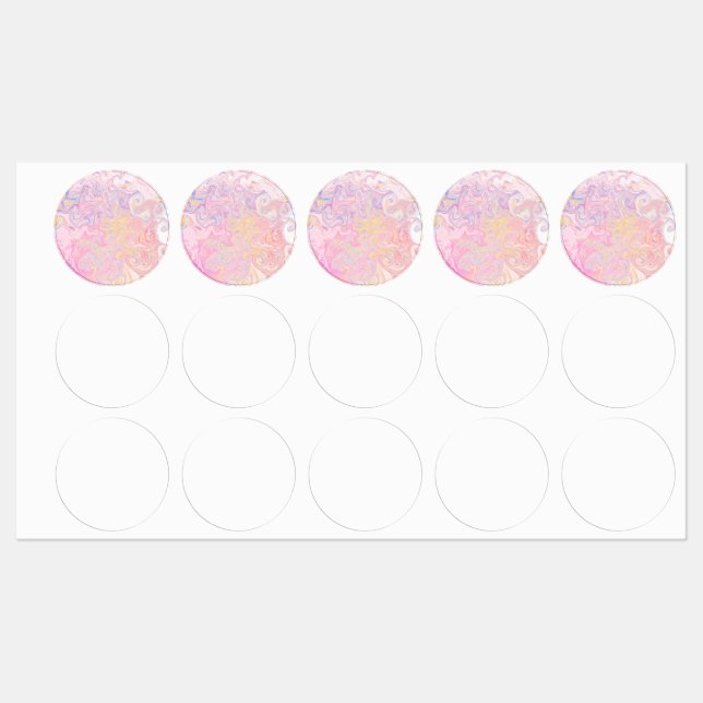 Soft Pastel Dreamy Marble Swirl Abstract Art (Sheet)