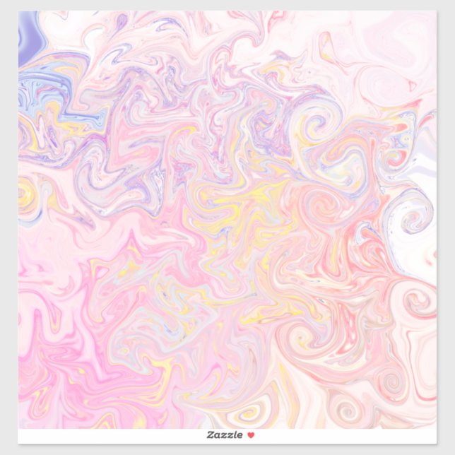 Soft Pastel Dreamy Marble Swirl Abstract Art (Sheet)