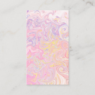 Soft Pastel Dreamy Marble Swirl Abstract Art Business Card