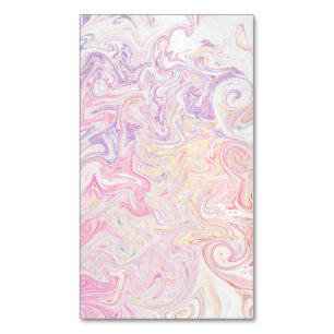 Soft Pastel Dreamy Marble Swirl Abstract Art Magnetic Business Card