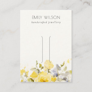 Soft Pastel Floral Bunch Hairpin Jewellery Display Business Card