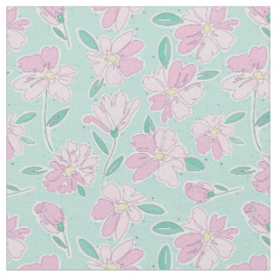 Soft pastel floral fabric