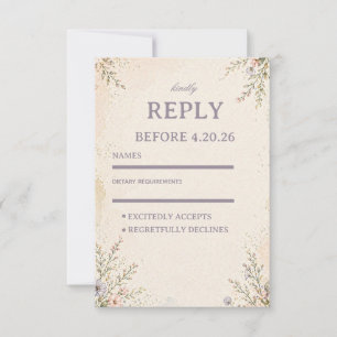 Soft Pastel Floral RSVP Card